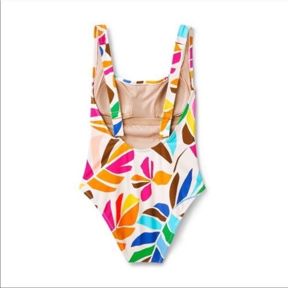 NWT Tabitha Brown For Target Botanical Print Lowback One Piece Swimsuit Small - Picture 4 of 7